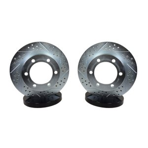 Toyota Tacoma Brake Rotors (2) - Front - Baer Brakes - Claw Performance Rotors, Slot & Drilled - Zinc-Plated - `95-`04